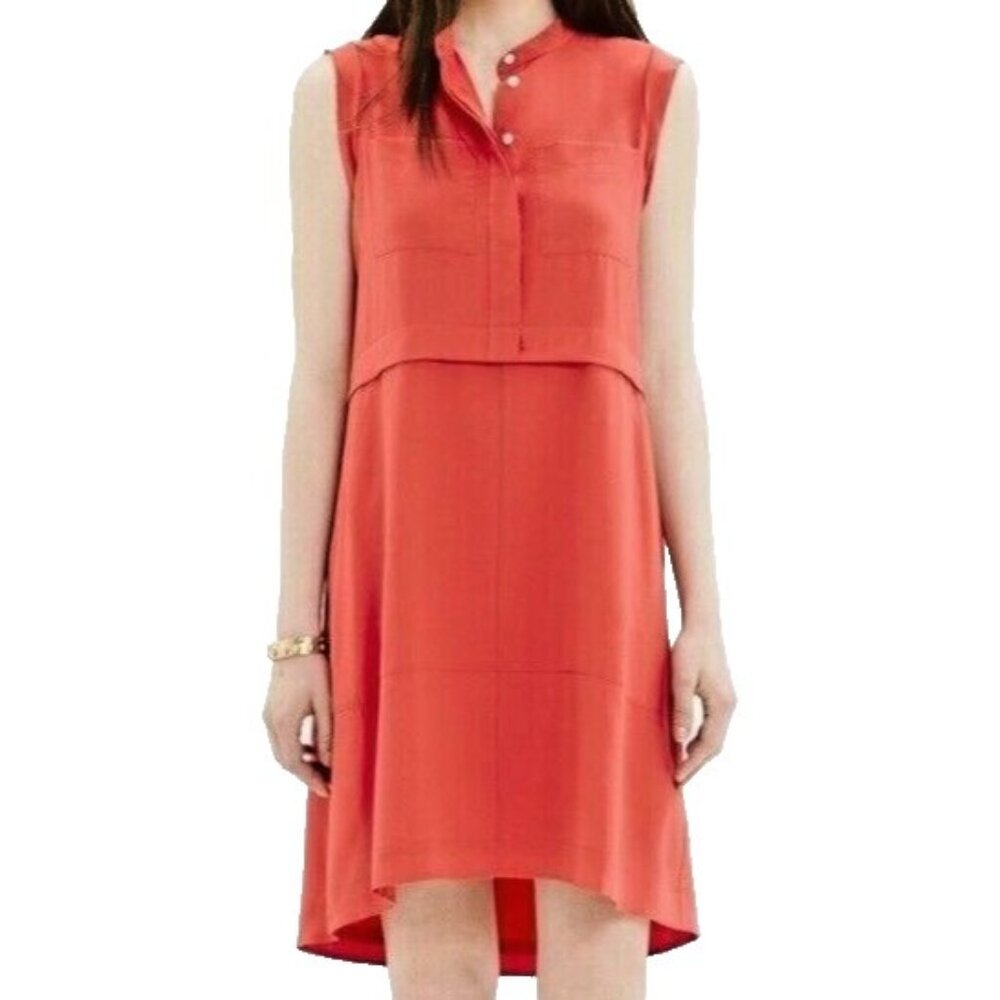 Madewell Coral Sleeveless Midi Dress